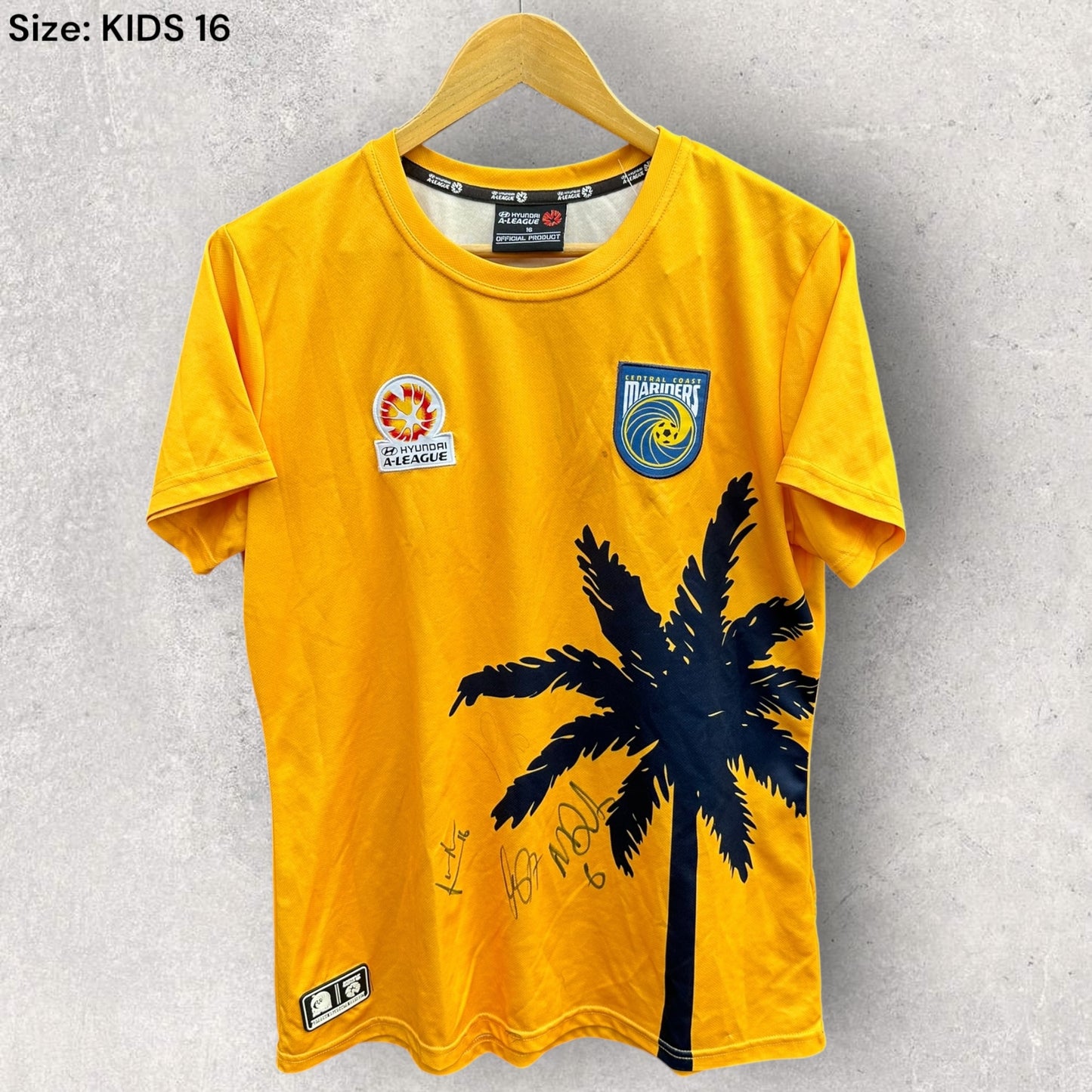 CENTRAL COAST MARINERS 2015-2016 HOME JERSEY SIGNED