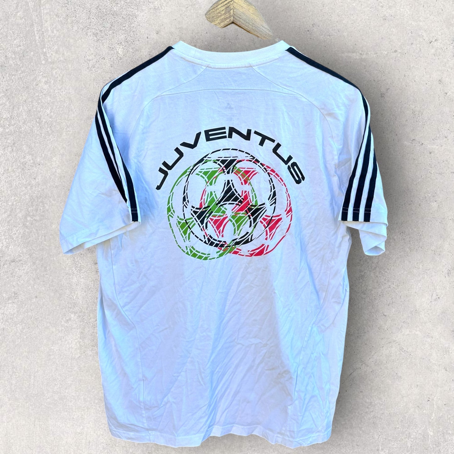 JUVENTUS ADIDAS WHITE SHORT SLEEVE FOOTBALL SHIRT