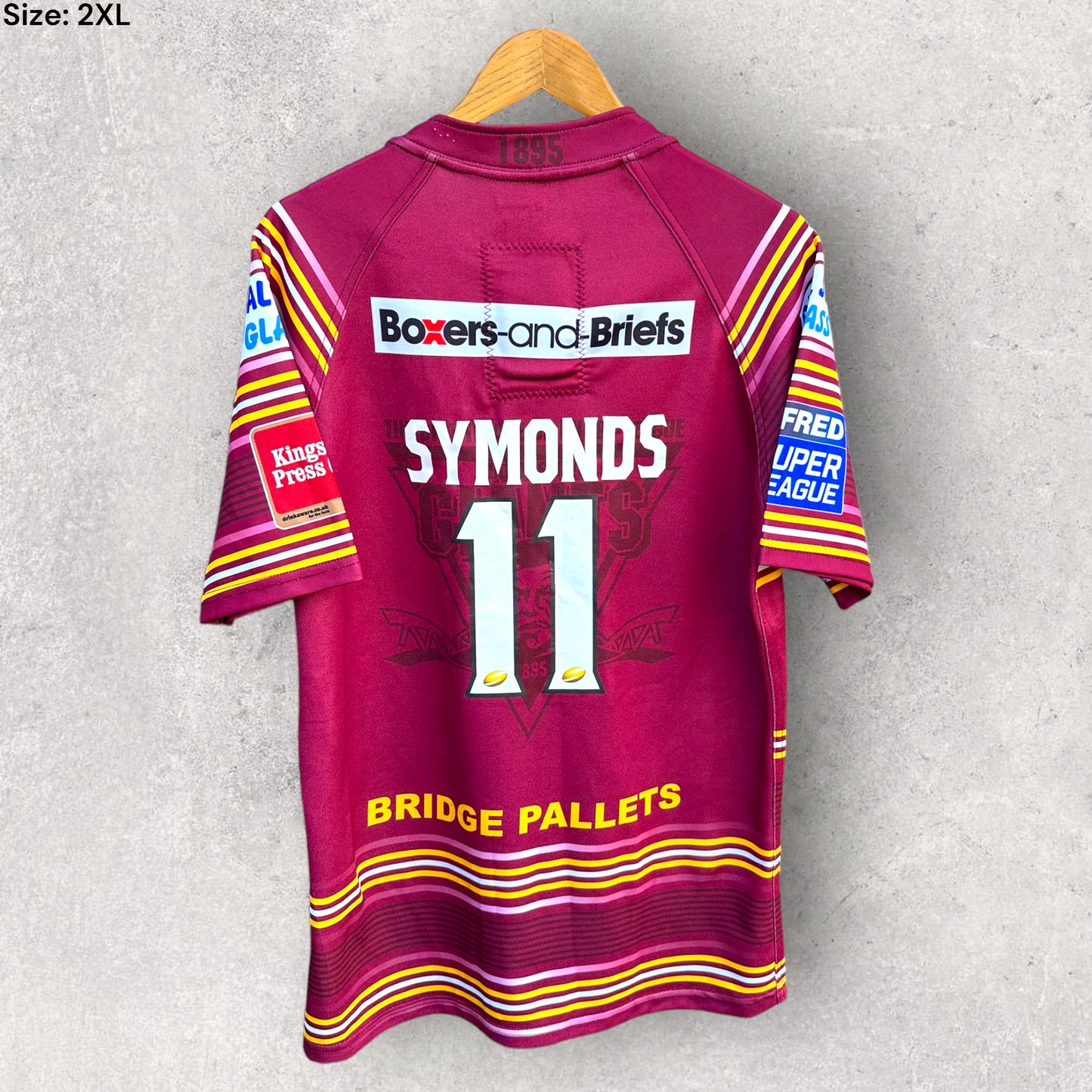 TOM SYMONDS HUDDERSFIELD GIANTS PLAYER ISSUED JERSEY