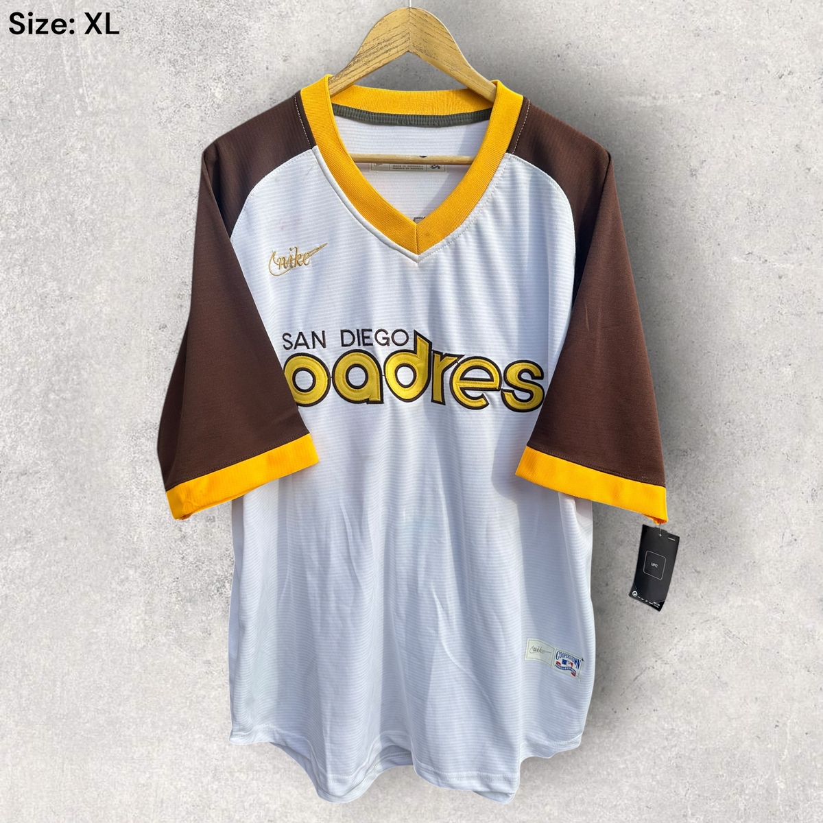 San Diego Padres Gwynn Nike Coopers Town Collection MLB Baseball Jersey Brand New