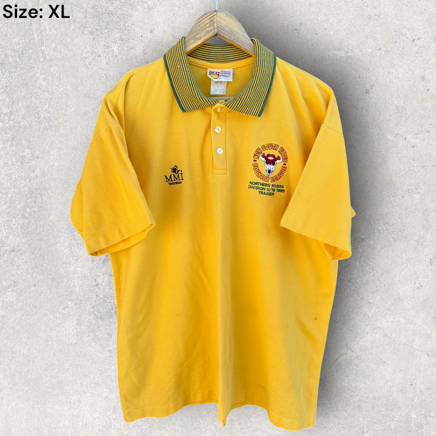 Country Rugby League CRL 1995 Trainers Vintage Polo Shirt