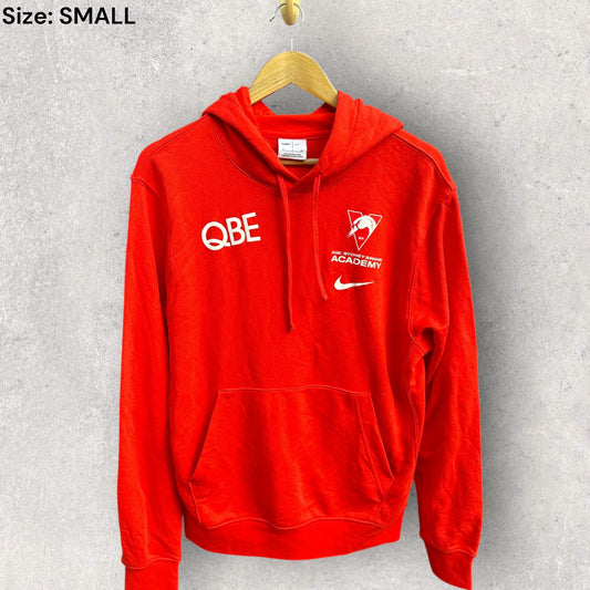 SYDNEY SWANS ACADEMY NIKE RED PULLOVER HOODED JUMPER AFL