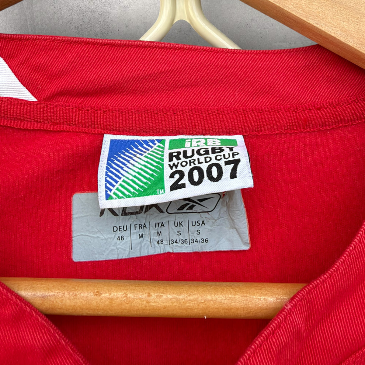 Wales Rugby Union 2007 World Cup Reebok Long Sleeve Red Jersey