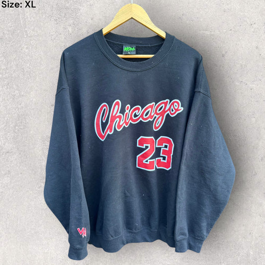 CHICAGO BULLS X MODE BLACK PULLOVER JUMPER