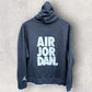 NIKE AIR JORDAN BLACK PULLOVER HOODED JUMPER