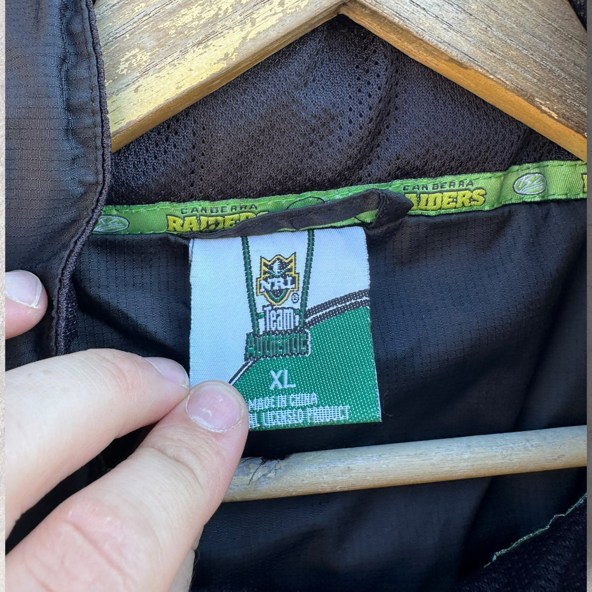 Canberra Raiders ISC Windbreaker Hooded NRL Jacket Issued to Dane Tilse