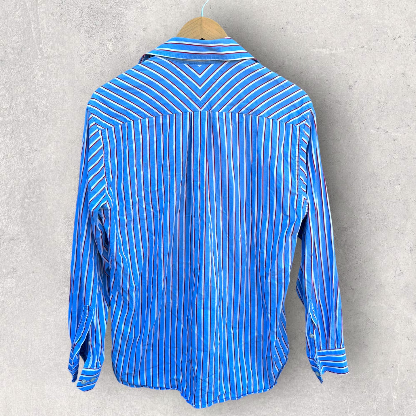 TOMMY HILFIGER BLUE STRIPED LONG SLEEVE SHIRT