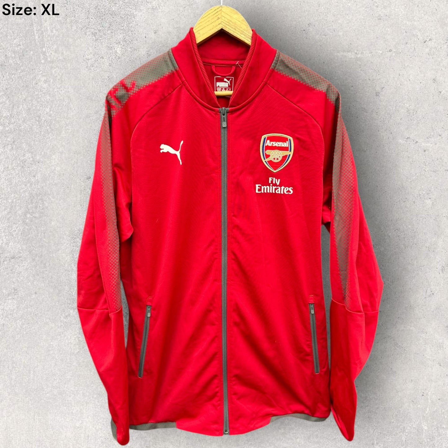 ARSENAL PUMA FULL ZIP RED TRACK JACKET