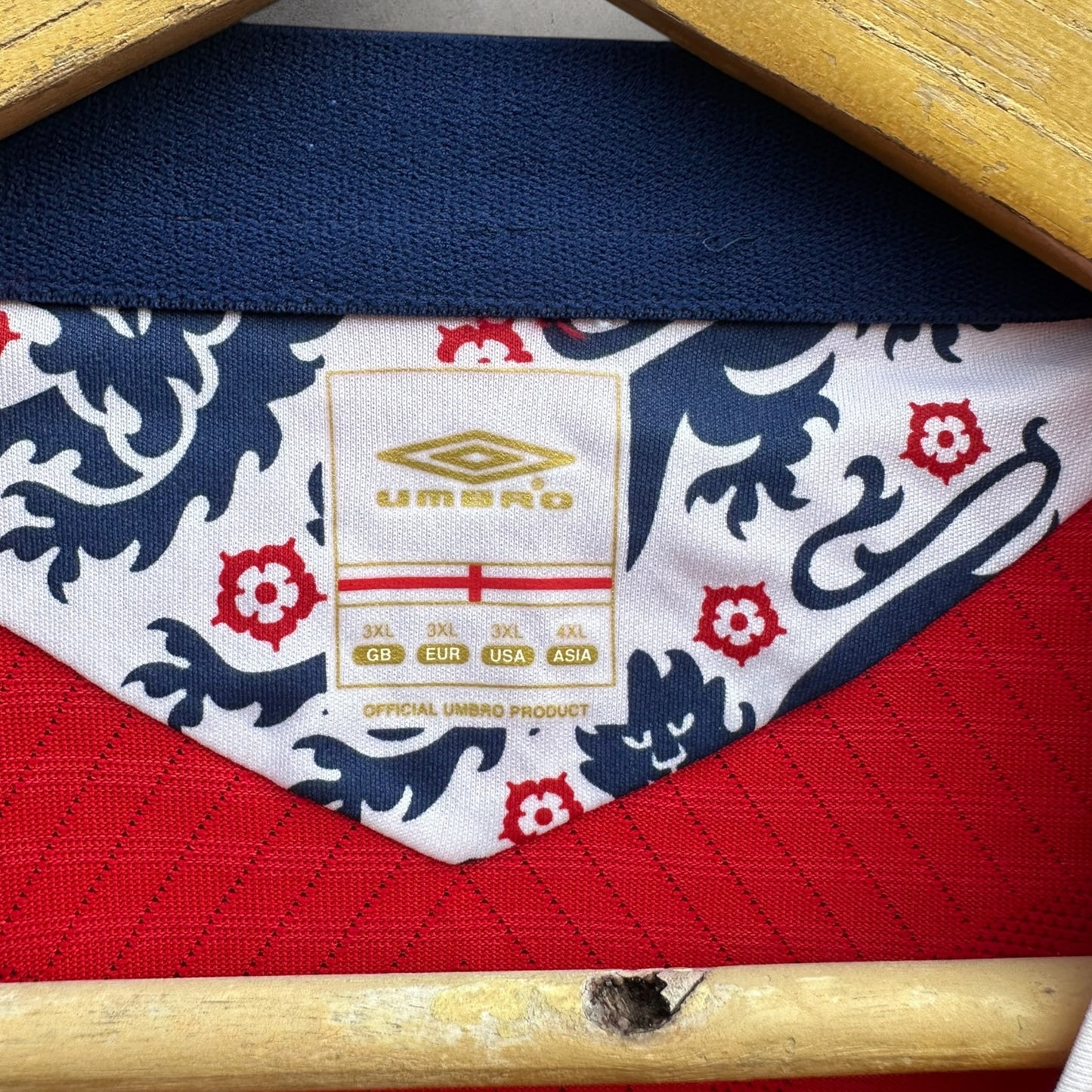 ENGLAND 2008 UMBRO HOME FOOTBALL JERSEY