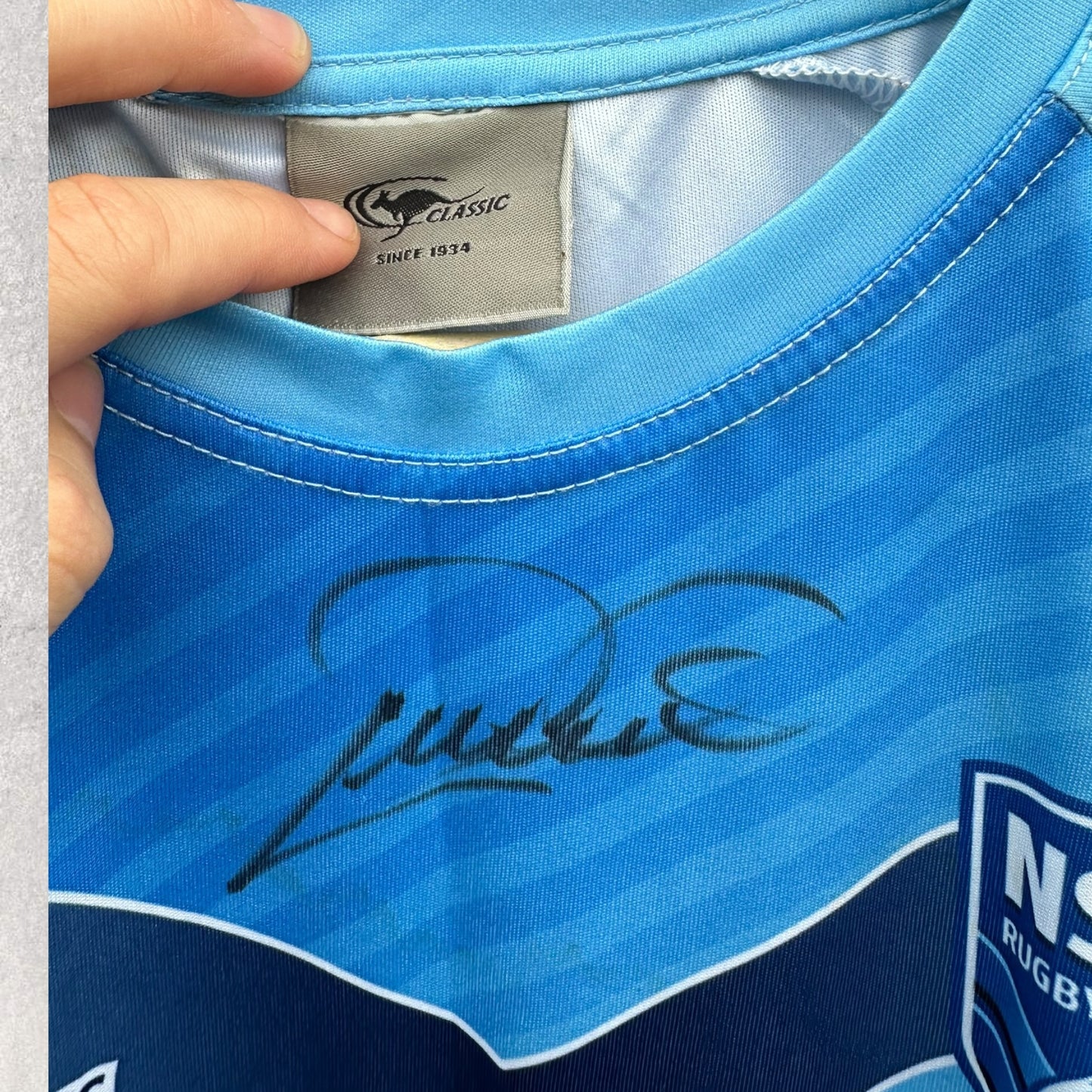 NSW Blues Koori U16s Training Shirt Signed By Cameron Smith