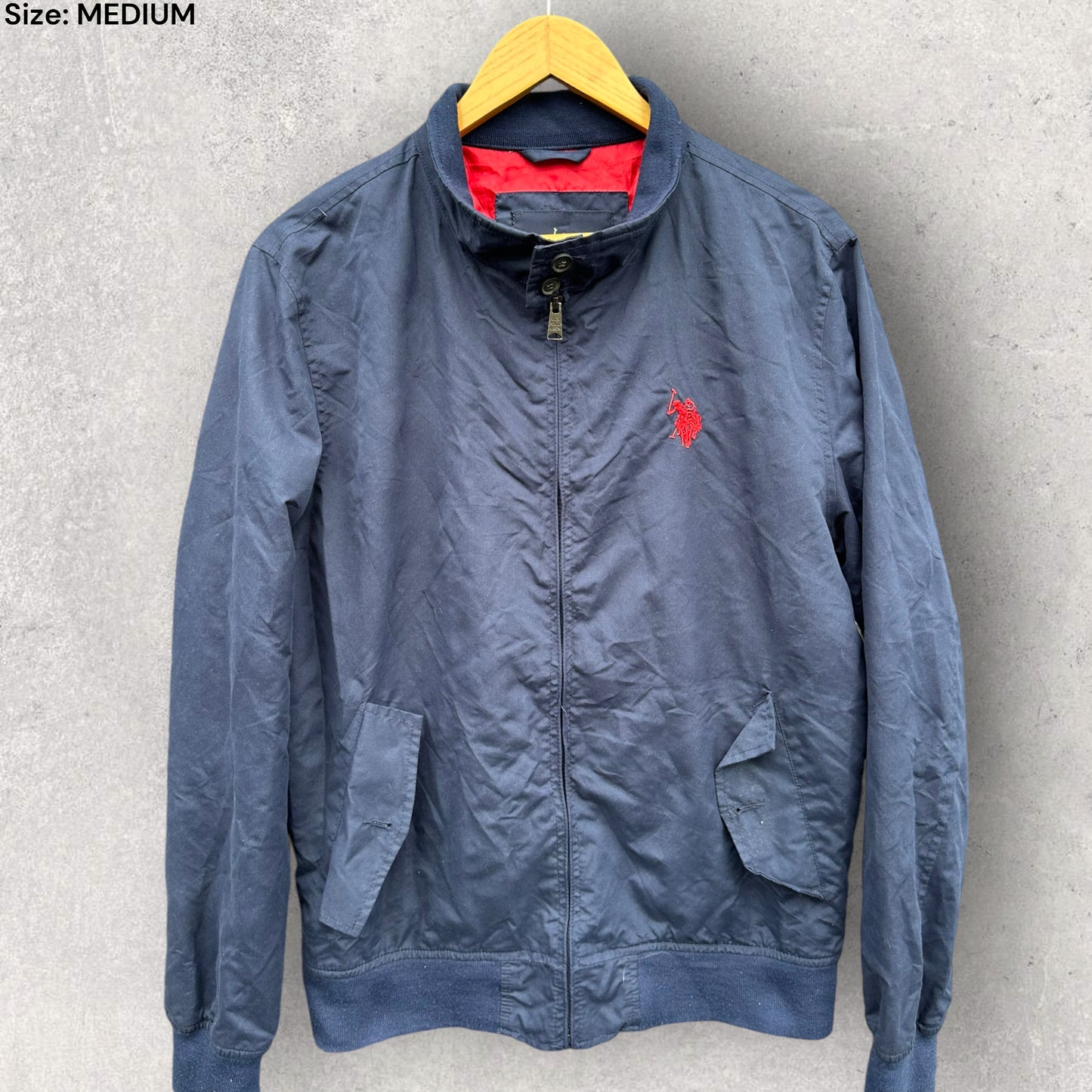 US POLO ASSASSIN BLUE FULL ZIP JACKET