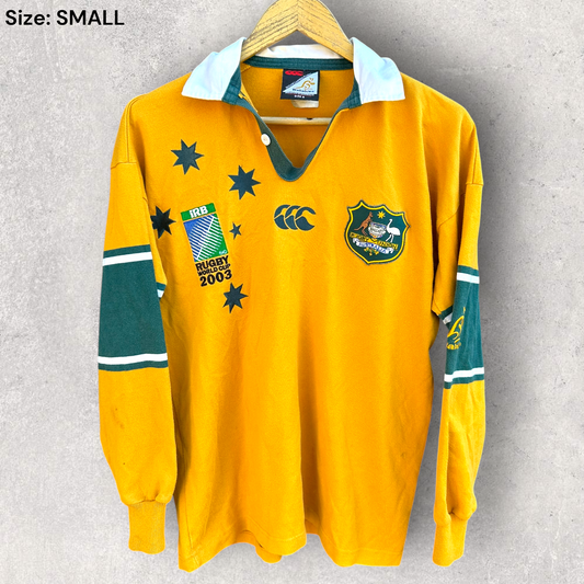 Australian Wallabies 2003 Rugby World Cup Canterbury Vintage Long Sleeve Union Jersey