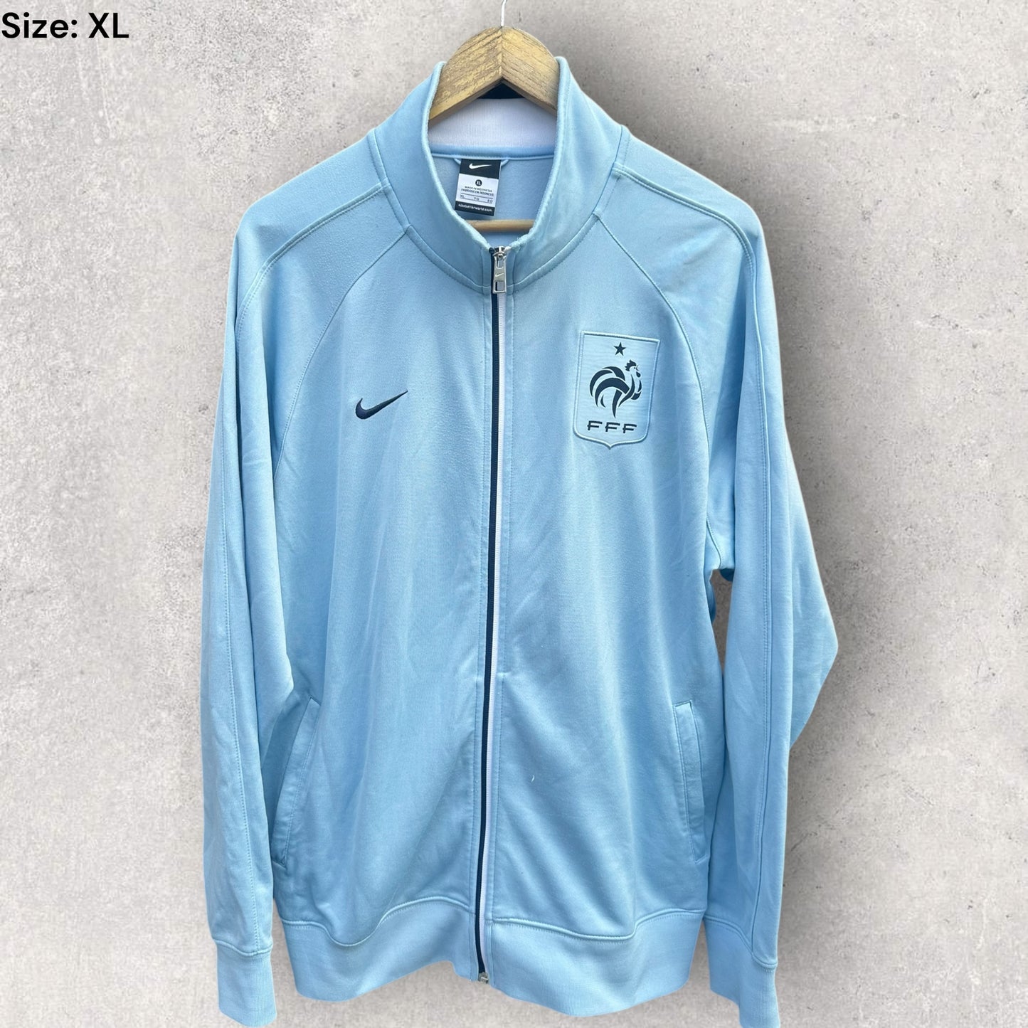France Football Federation Nike Light Blue Soccer Full Zip Jacket