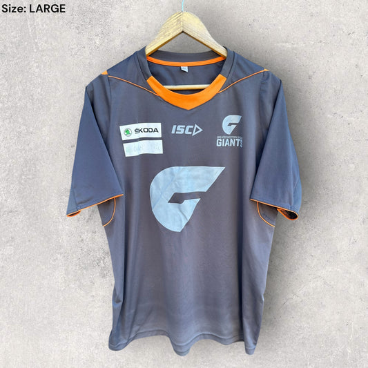 GWS GIANTS ISC GREY TRAINING SHIRT AFL