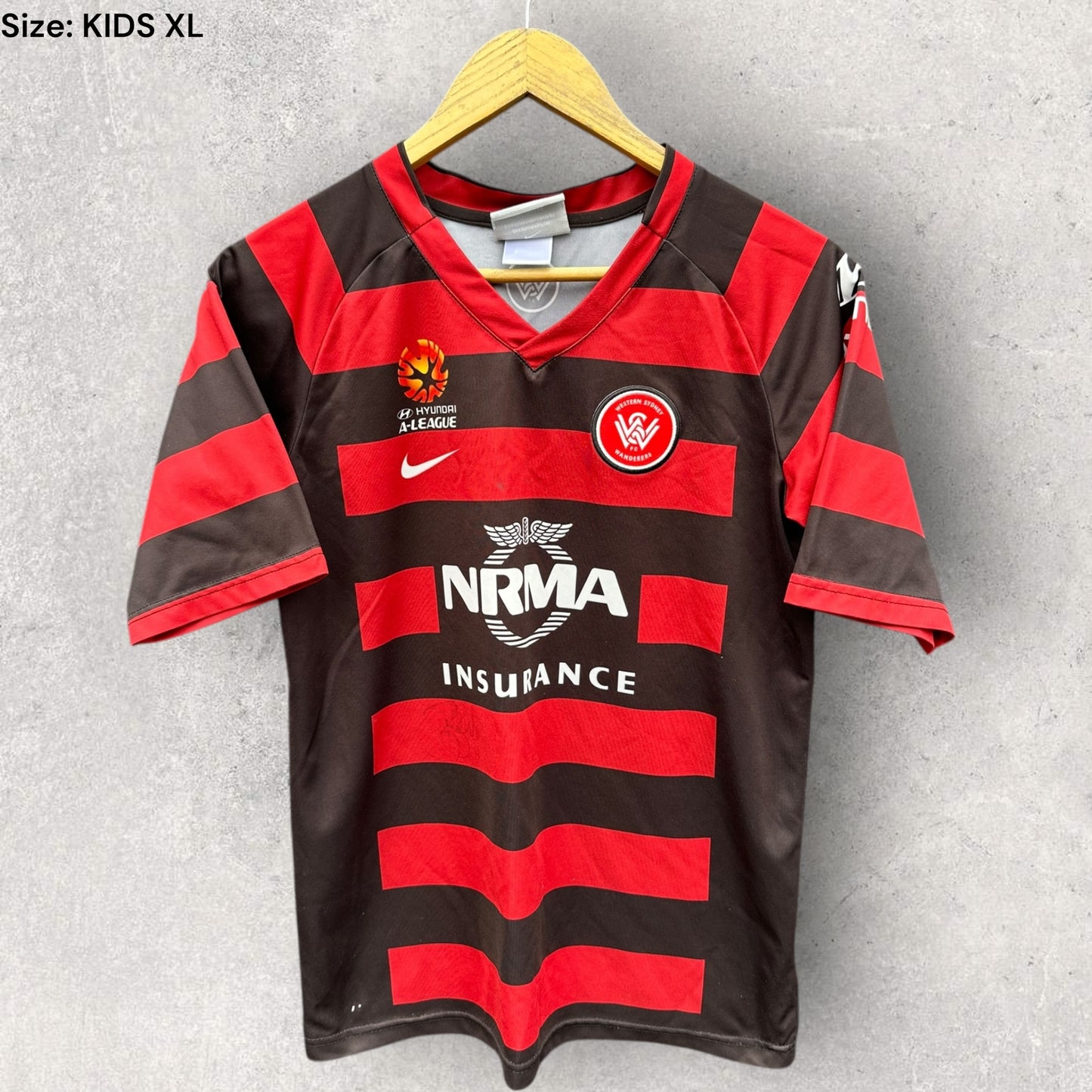 WESTERN SYDNEY WANDERERS 2013 NIKE HOME KIDS JERSEY