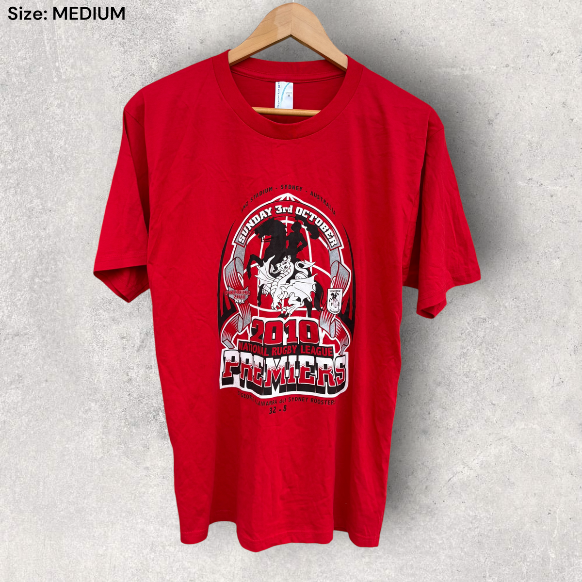 St George Illawarra Dragons 2010 Premiers NRL Red Shirt