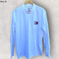 TOMMY JEANS WHITE LONG SLEEVE SHIRT