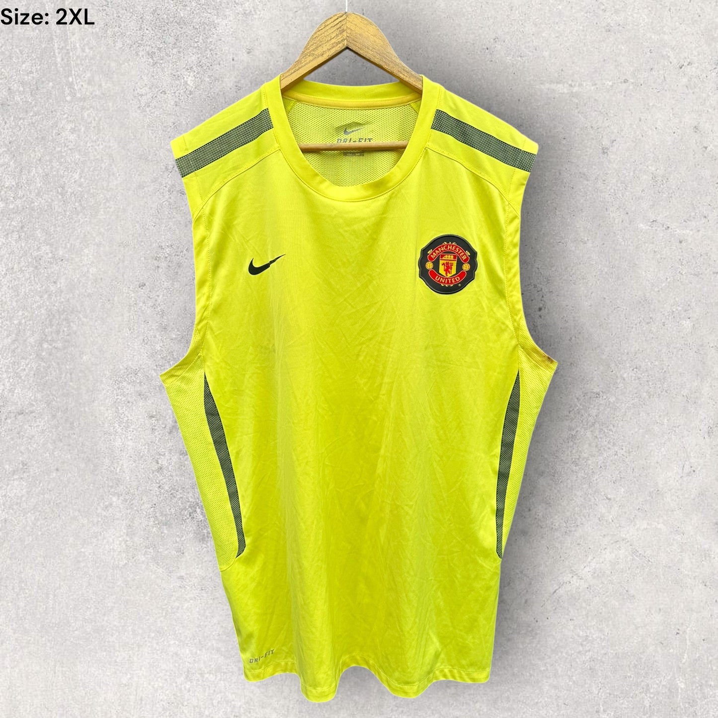 MANCHESTER UNITED NIKE DRI-FIT YELLOW TANK SINGLET
