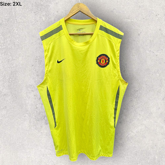 MANCHESTER UNITED NIKE DRI-FIT YELLOW TANK SINGLET
