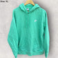 NIKE GREEN PULLOVER HOODED JUMPER