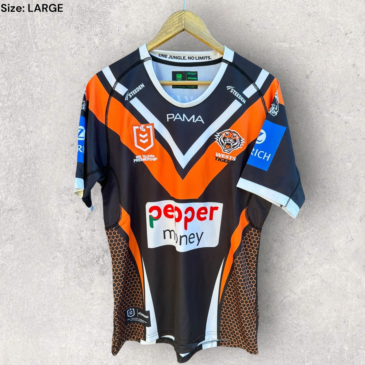 WESTS TIGERS 2025 HOME STEEDAN JERSEY
