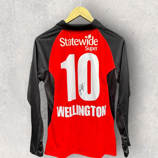 SOUTH AUSTRALIA SCORPIONS PLAYER WORN JERSEY + SIGNED AJ WELLINGTON