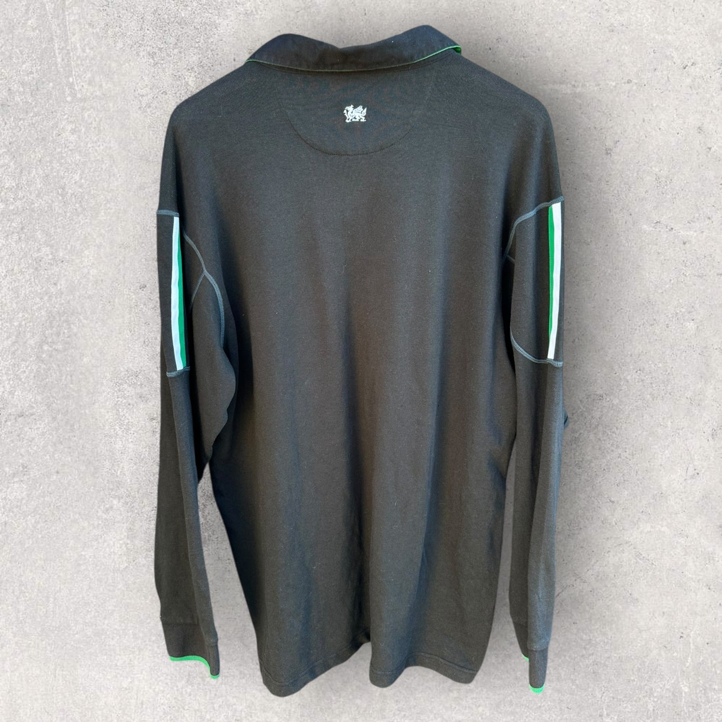 Wales Rugby Union Reebok Vintage Long Sleeve Black Cotton Jersey