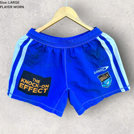 CANTERBURY BULLDOGS KNOCK ON EFFECT NSW CUP MATCH WORN SHORTS