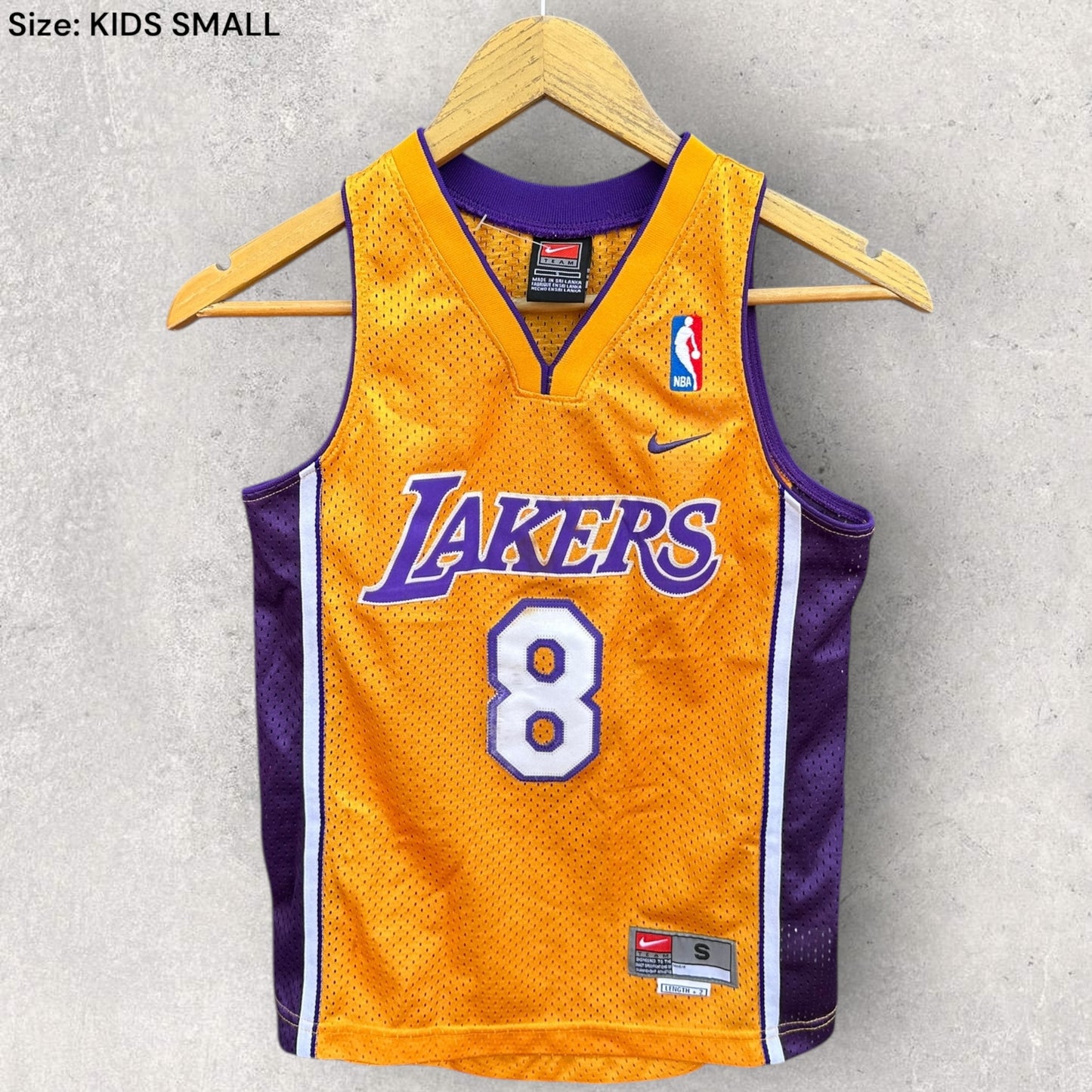 KOBE BRYANT LA LAKERS NIKE VINTAGE #8 KIDS JERSEY
