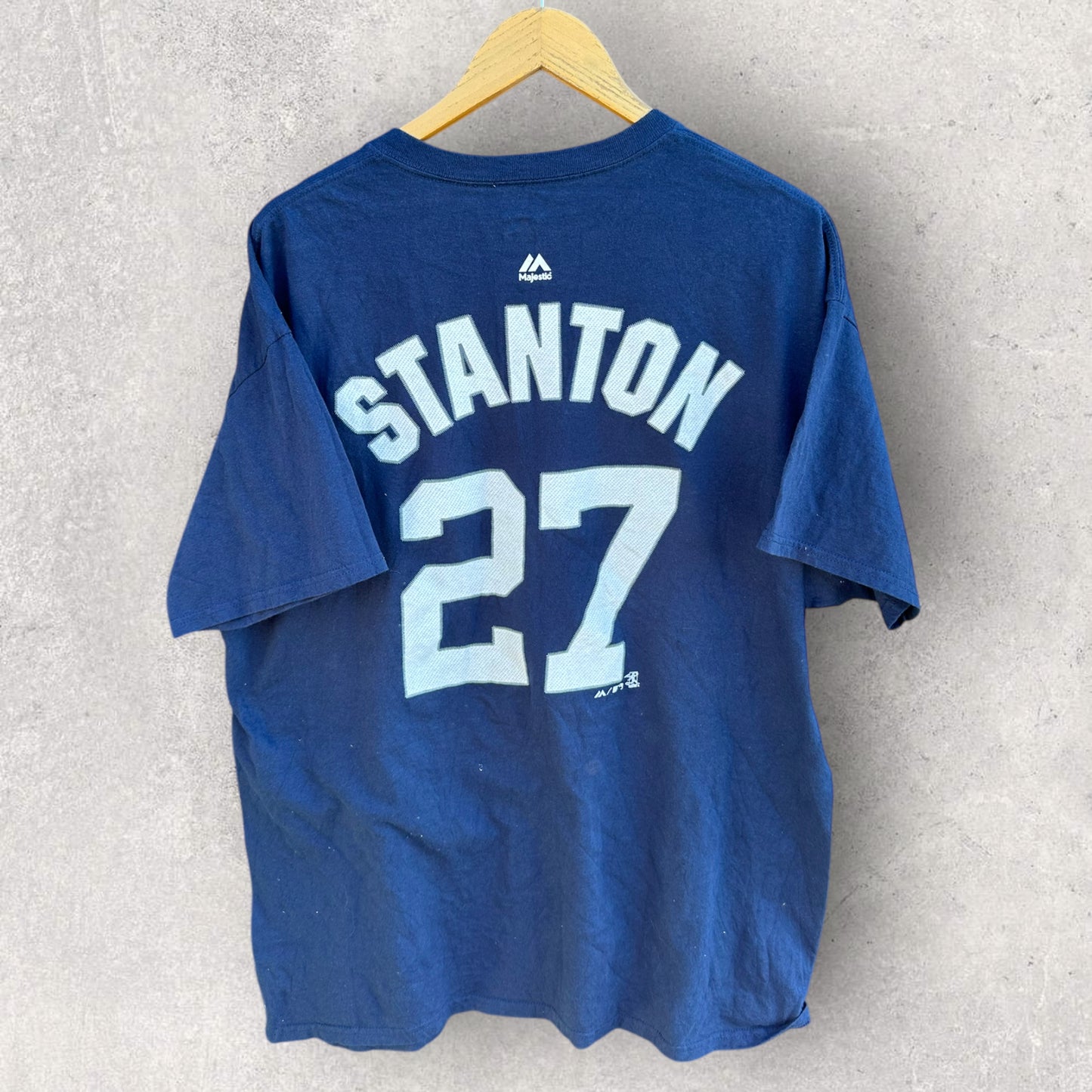 NEW YORK YANKEES GIANCARLO STANTON MAJESTIC MLB SHIRT