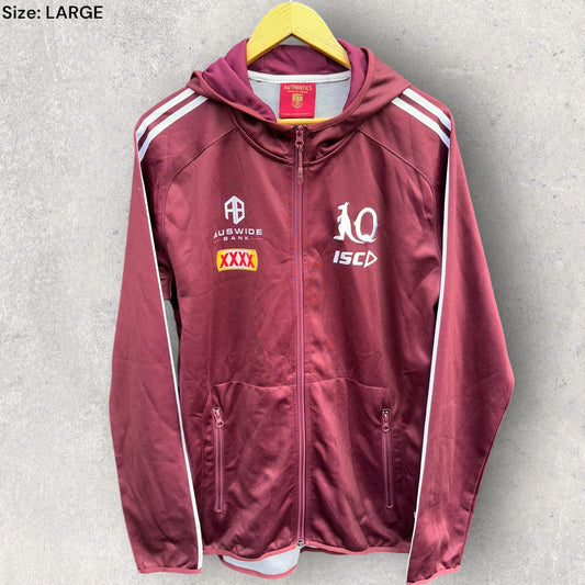 QUEENSLAND MAROONS ISC FULL ZIP HOODED JACKET