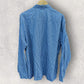 TOMMY HILFIGER BLUE & WHITE PINSTRIPED LONG SLEEVE BUTTON UP SHIRT