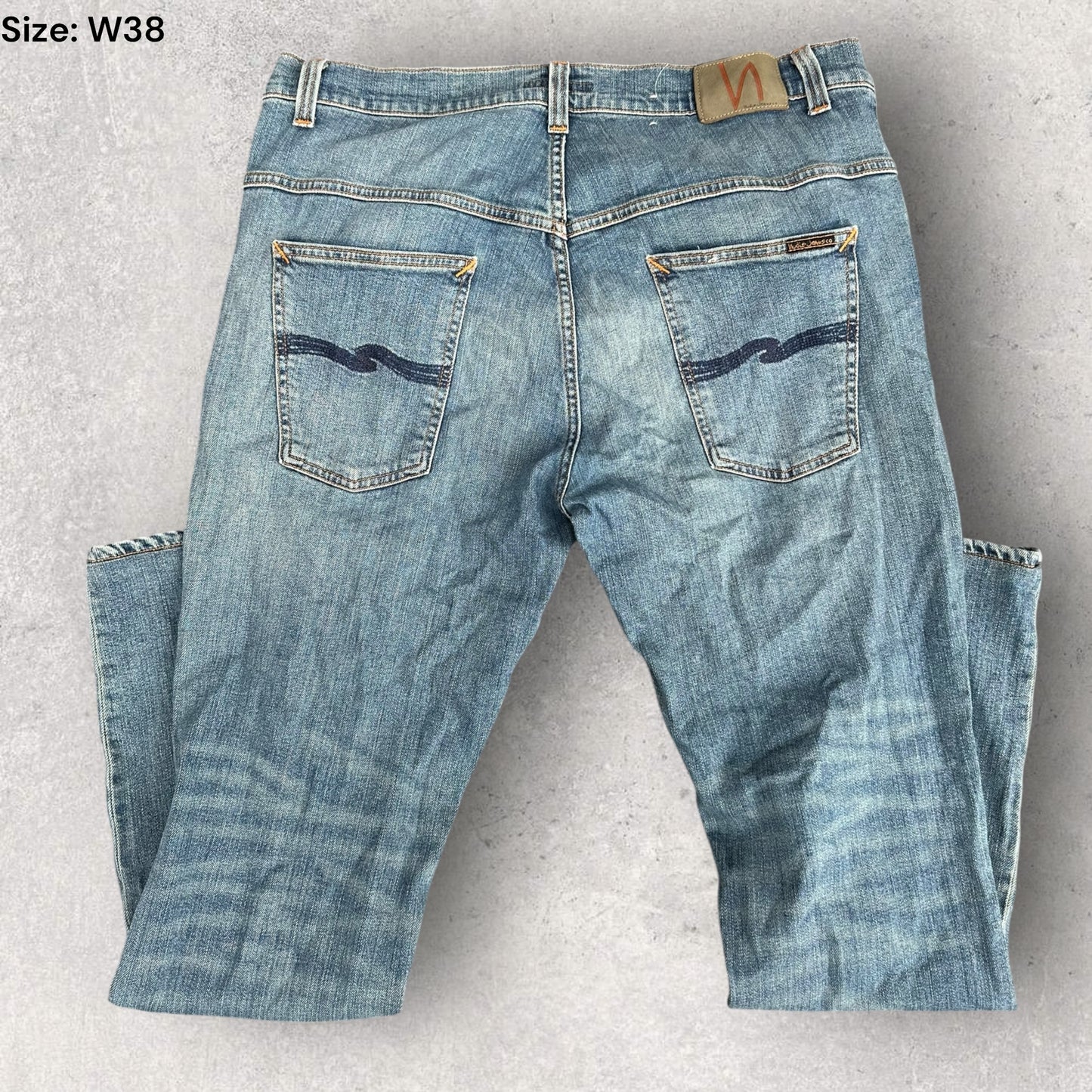 NUDIE JEANS THIN FINN NAVY BLAZE ORGANIC COTTON JEANS