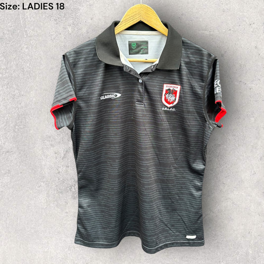 St George Illawarra Dragons Classic Black Ladies Media Polo