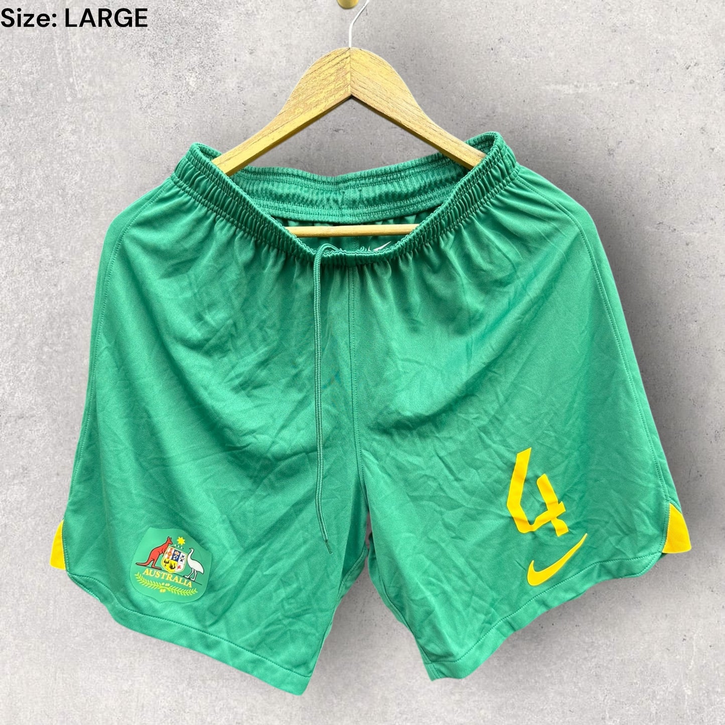 AUSTRALIAN SOCCEROOS NIKE VINTAGE GREEN MATCH SHORTS