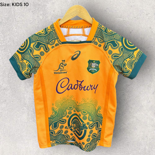 AUSTRALIAN WALLABIES INDIGENOUS ASICS KIDS JERSEY