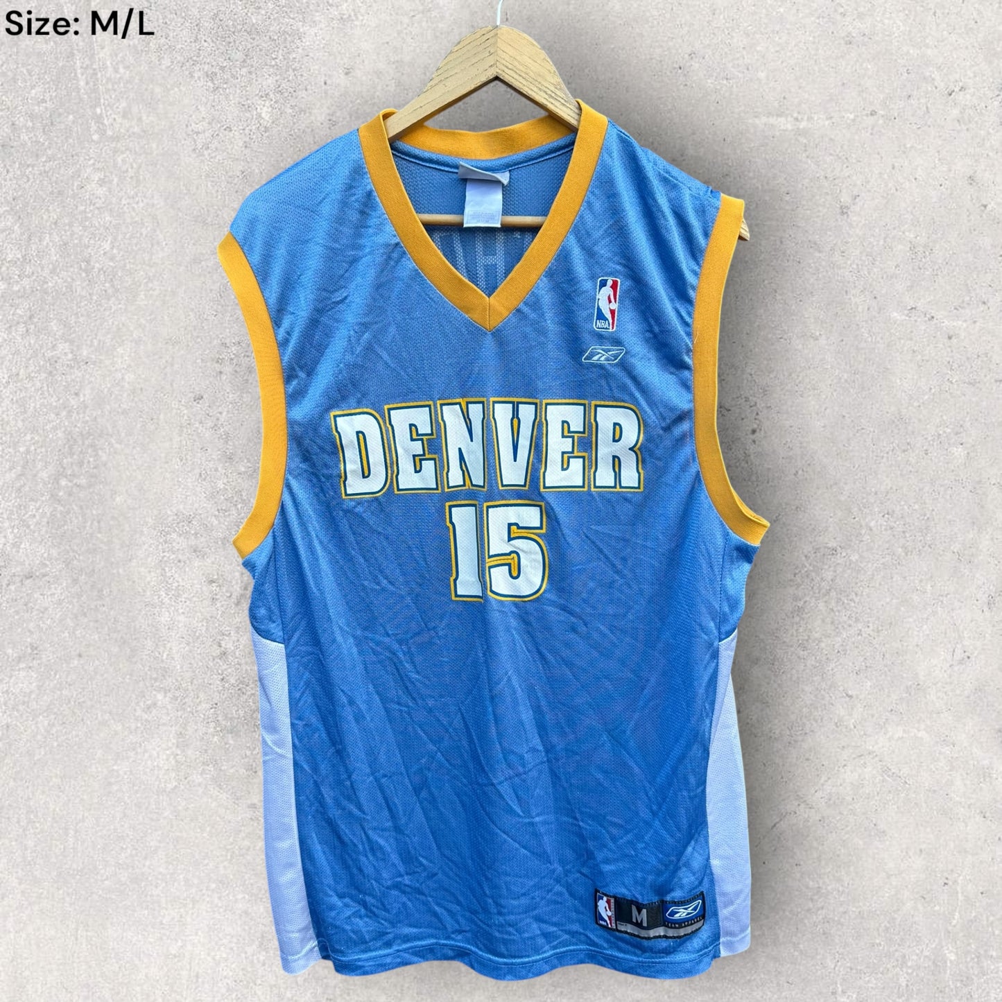 CARMELO ANTHONY DENVER NUGGETS VINTAGE REEBOK NBA JERSEY