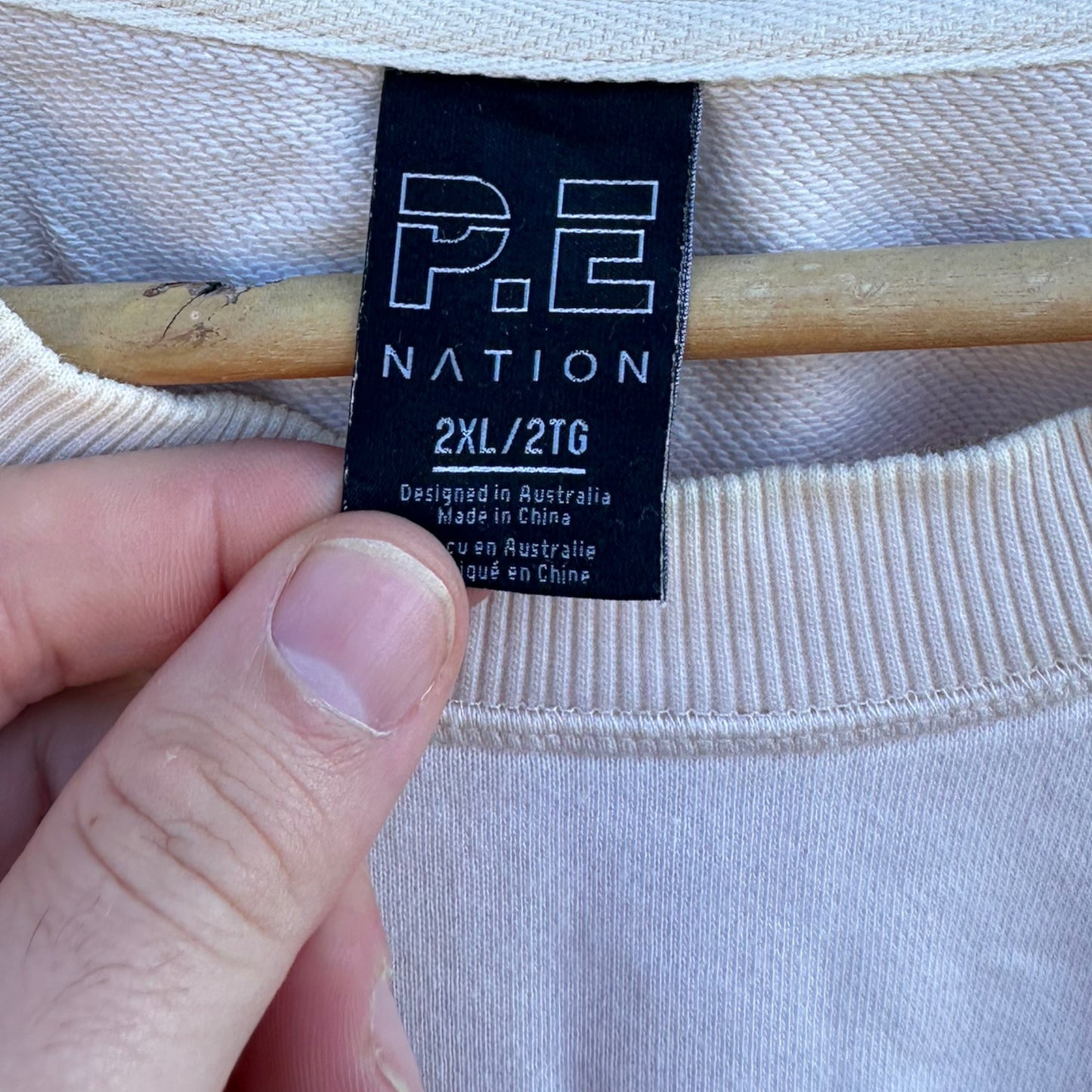 PE NATION WOMENS CREAM COLOURED PULLOVER JUMPER