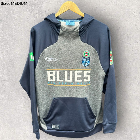 NSW BLUES CLASSIC GREY HOODED JUMPER