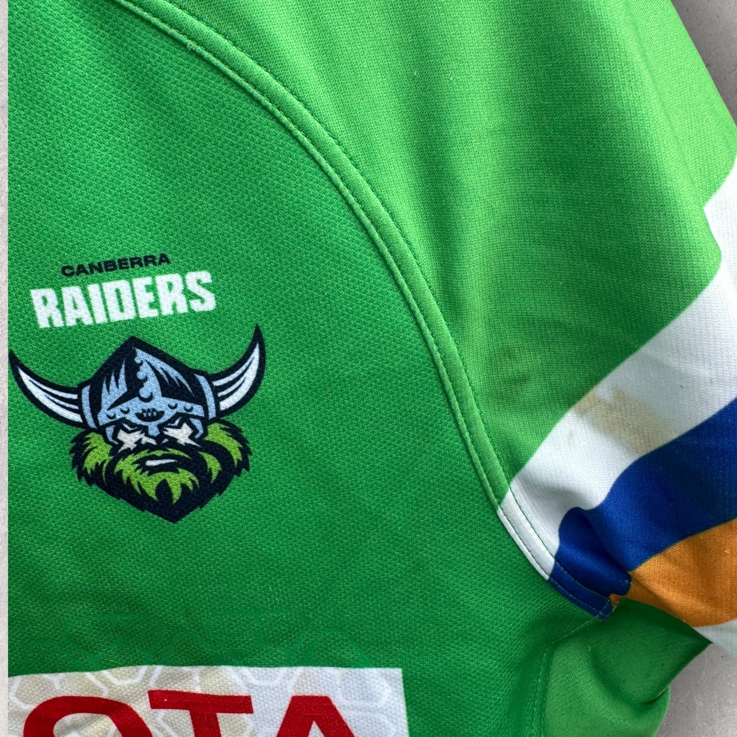 EMRE GULER CANBERRA RAIDERS 2023 HOME MATCH WORN JERSEY + SIGNED
