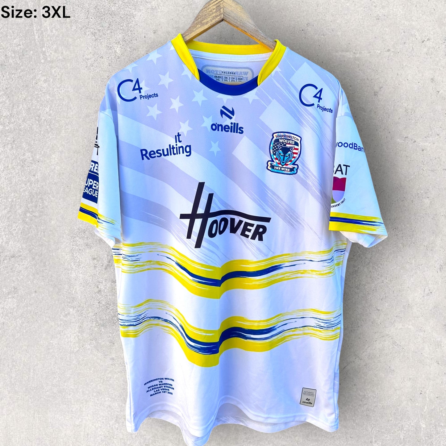 WARRINGTON WOLVES SUPER LEAGUE 2025 LAS VEGAS JERSEY