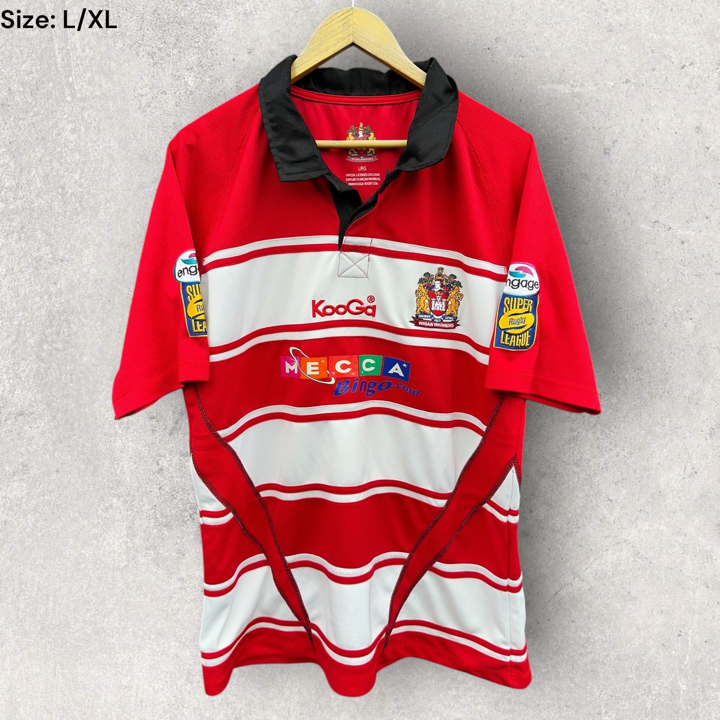 WIGAN WARRIORS AMOS ROBERTS JERSEY SUPERLEAGUE JERSEY