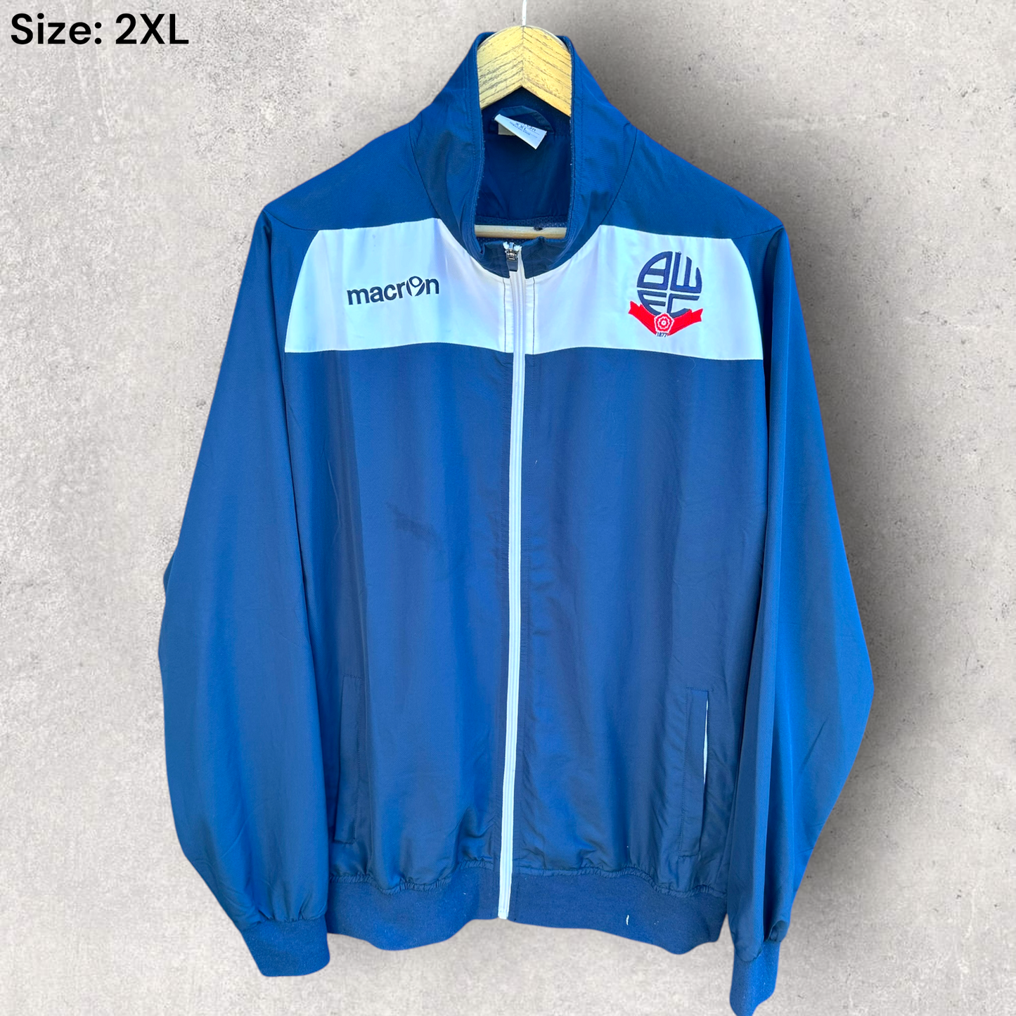 Bolton Wanderers Macron Full Zip Football Jacket