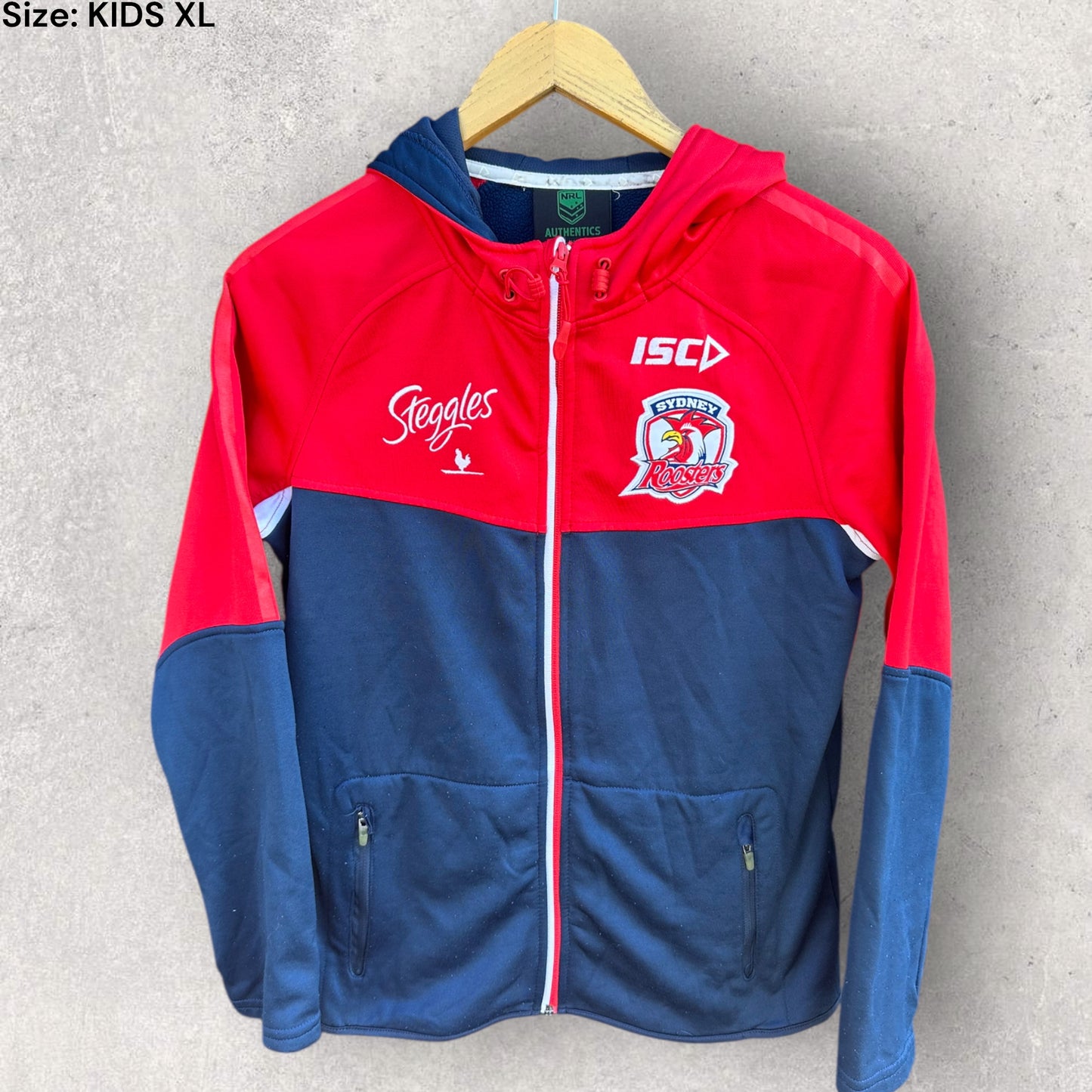 SYDNEY ROOSTERS ISC FULL ZIP HOODED JACKET