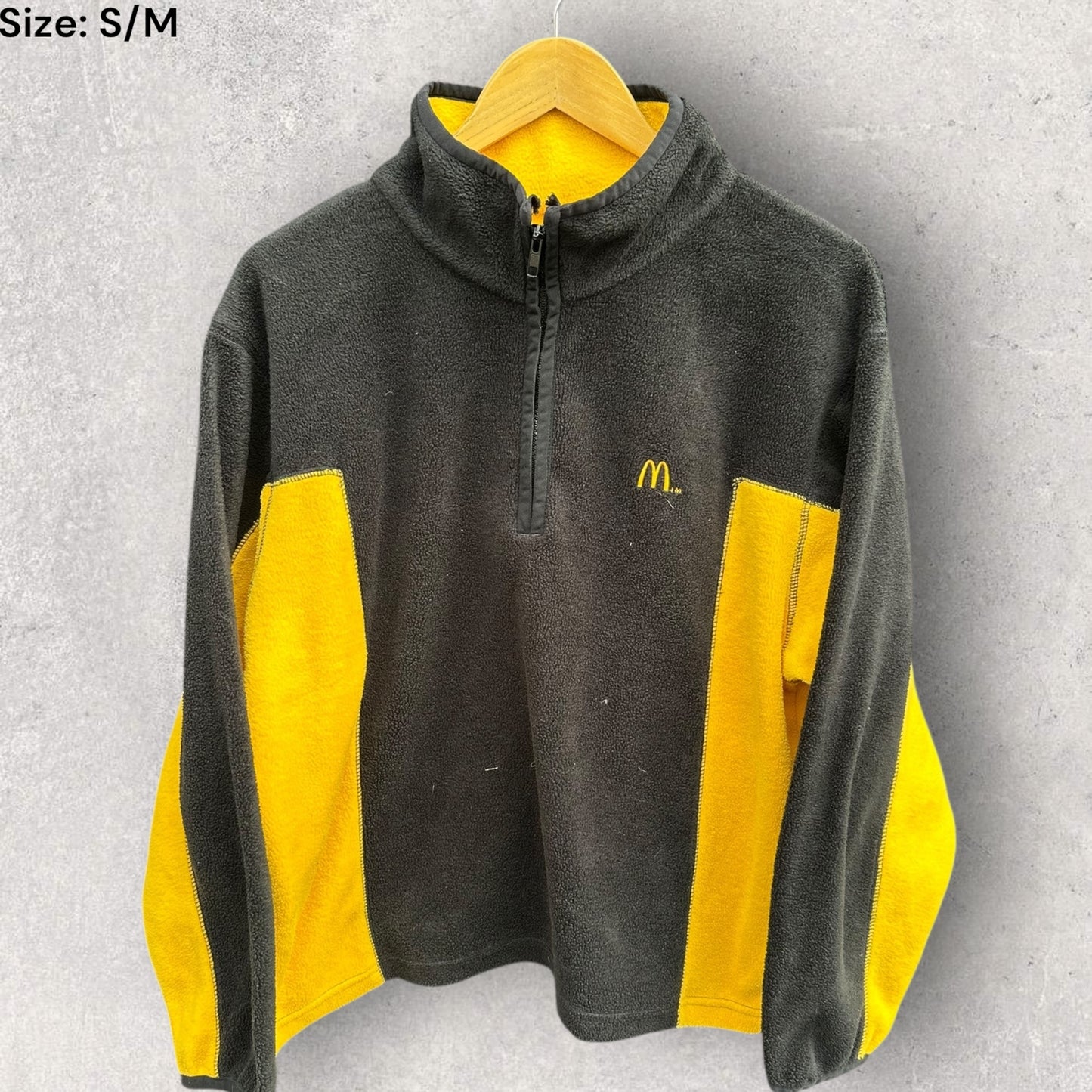 McDONALDS VINTAGE HALF ZIP FLEECE JUMPER
