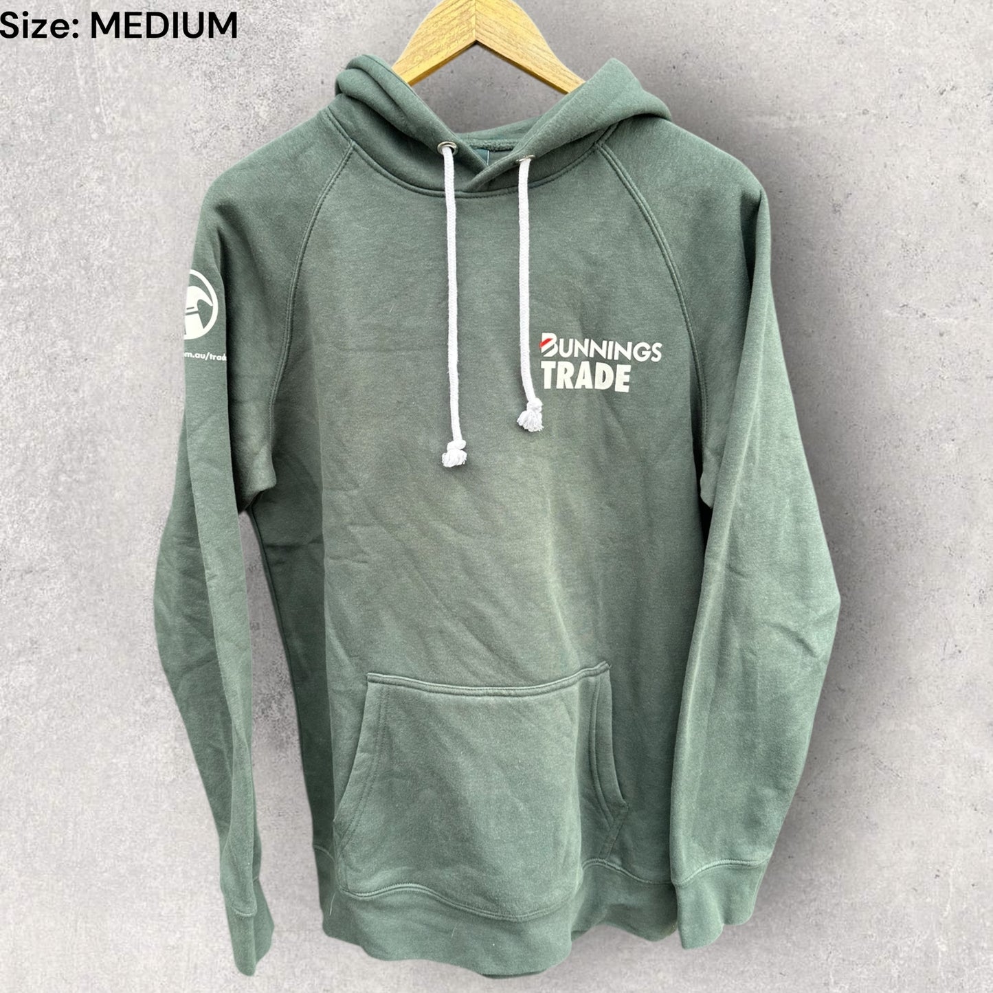 Bunnings Warehouse Trade Green Pullover Hooded Jumper