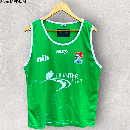 NEWCASTLE KNIGHTS PLAYER ISSUED TRAINING SINGLET