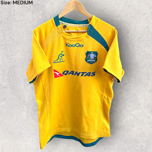 AUSTRALIAN WALLABIES KOOGA SHORT SLEEVE RUGBY UNION JERSEY