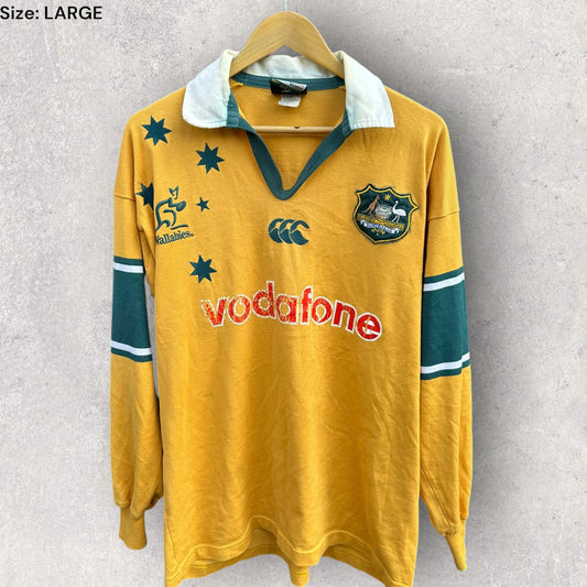 AUSTRALIAN WALLABIES VINTAGE CANTERBURY LONG SLEEVE RUGBY UNION JERSEY
