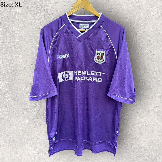 TOTTENHAM HOTSPUR 1998-1999 AWAY PONY PURPLE VINTAGE FOOTBALL JERSEY